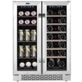 thumbnail image 1 of Whynter BWB-2060FDS/BWB-2060FDSa 24″ Built-In French Door Dual Zone 20 Bottle Wine Refrigerator 69 Can Beverage Center, 1 of 16