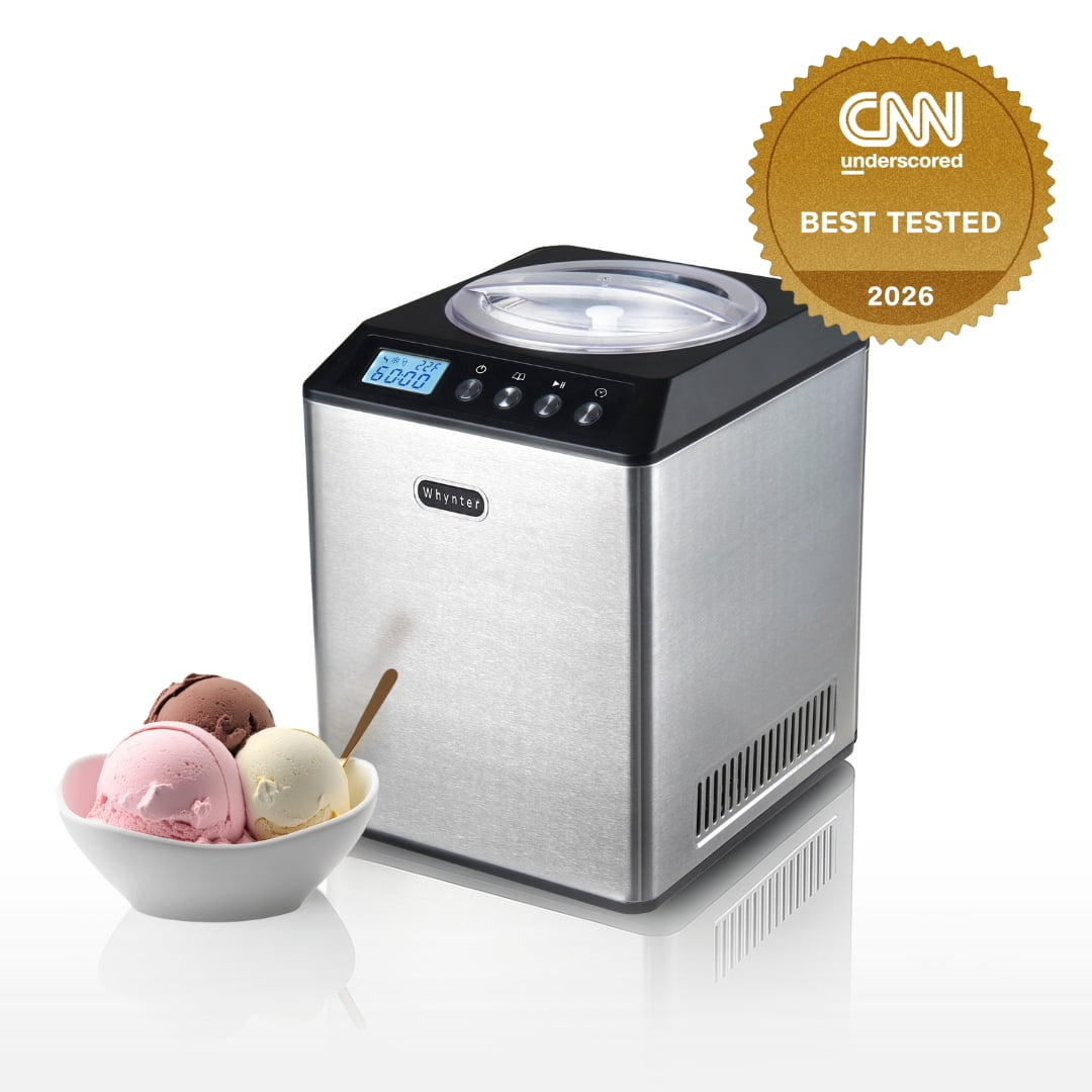 Whynter, Upright Ice Cream Maker, 2.1 qt, Stainless Steel