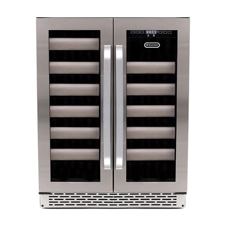 Whynter BWR-401DS Elite 24" 40 Bottle Seamless Stainless Steel Door Dual Zone Built-in Wine Refrigerator