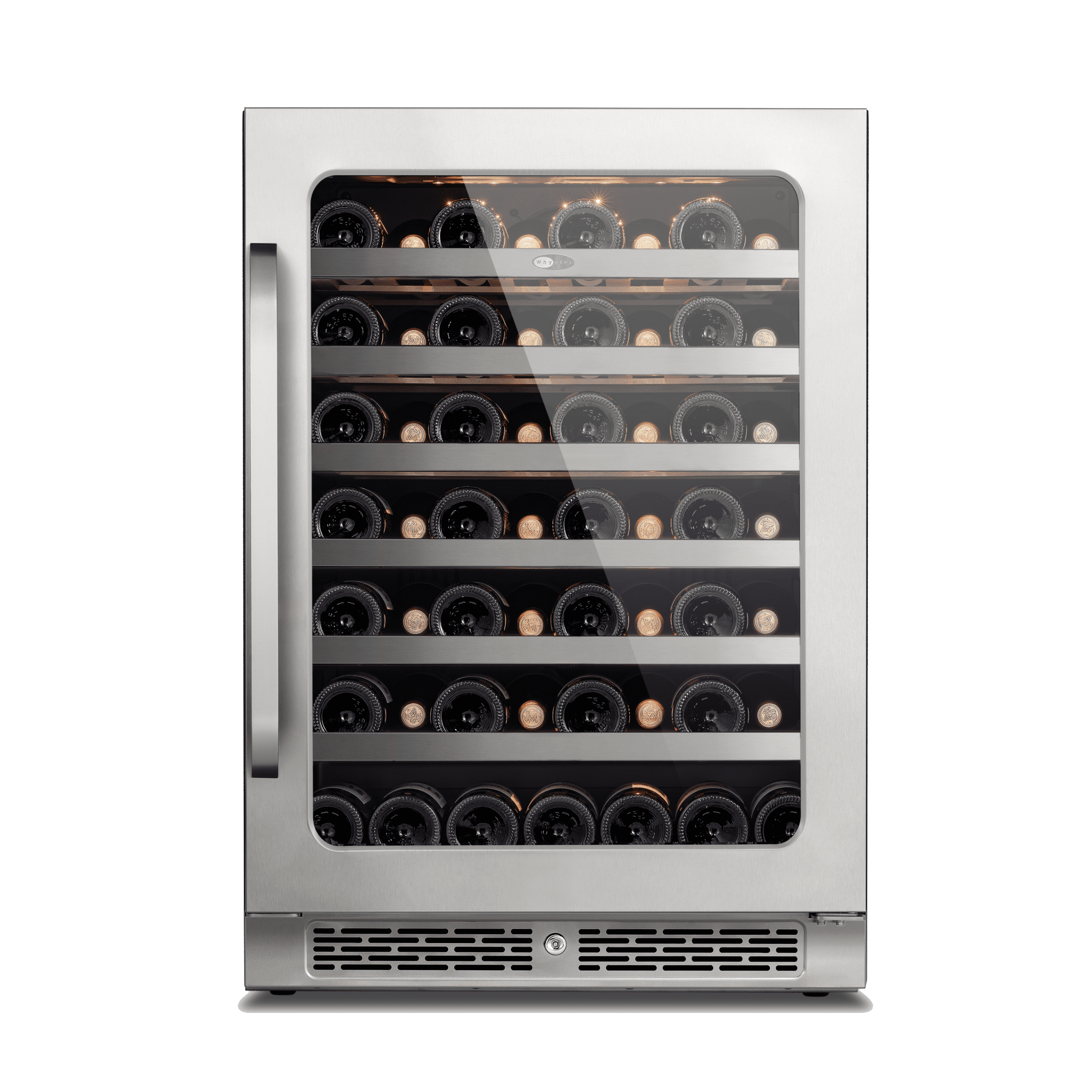 Whynter Wine Fridge: 24 inch 54 Bottles 40-65 F Wine Refrigerator with Glass Door, Freestanding/Undercounter for Office/Bar