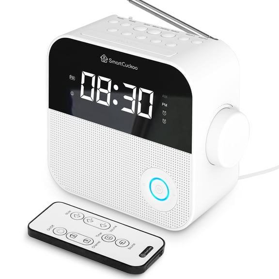 Wi-Fi Alarm Clock Radio - Voice Recording, Sleep Sounds, App Control, Auto-Dimmer, Multi-Alarms. Your Remote Management Solution for Family & Dependent Care