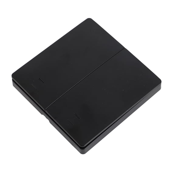 Wi-Fi Smart Push Button Light Switch 2 Gang Neutral Wire Required Wall Touch Control Remote Switch Black 3.4 x 3.4 x 1.4 inches / 86 x 86 x 35 mm