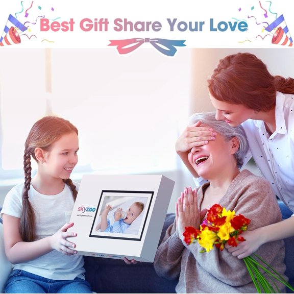 WiFi 10.1 Inch Digital Picture Frame with Touchscreen, Remote Photo Sharing App, Interactive Family Calendar & Task Manager, 32GB Storage, Wall Mountable for Home Office Gift