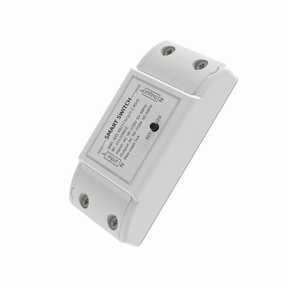 WiFi+433MHz Switch Smart Home Automation Relay Module Wireless Remote Control Switch Supports APP Voice Control White