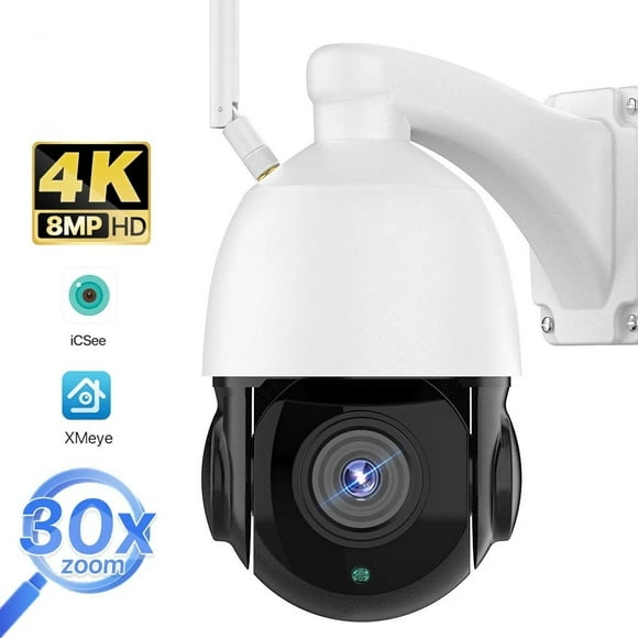 WiFi 4K 8MP POE PTZ Camera 30X Zoom Auto Tracking Speed Dome Camera  CCTV Security Outdoor Waterproof Night Vision Camera XMeye