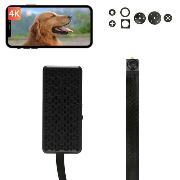 WiFi 4K Ultra HD Hidden Camera, Video Cam with Motion Detection, App Control, Cloud & SD Storage, 800mAh Battery, Video-only