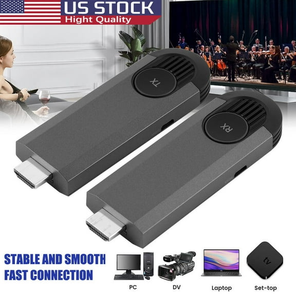 WiFi 5Ghz Wireless HDMI Video Transmitter Receiver Dongle Extender DVD PC To TV