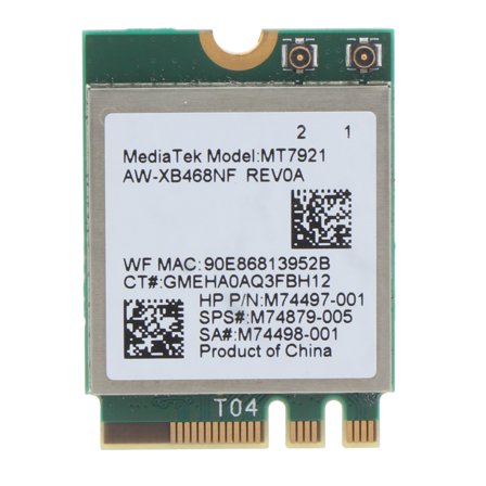 WiFi 6 Card MT7921 M.2 WiFi Module with BT-compatible 5.2 , M.2 WiFi Card for Laptop Supports for