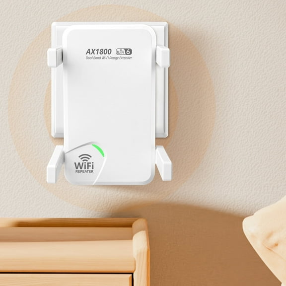 Qunler WiFi 6 Range Extender, 1200Mbps Dual Band Signal Repeater for Expand the Network & Internet Amplifier