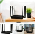 thumbnail image 1 of WiFi 6 Router Wireless Internet High Speed Smart Router, 6 Omnidirectional Antennas for Strong Stable Signal, Plug And Play Easy Setup for Home Office Gaming Streaming Devices, 7.28*6.69in, Black, 1 of 7