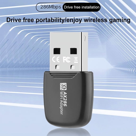 WiFi 6 USB dongle mini USB WiFi card adapter 2.4GHz 286.8mbps wireless network receiver for PC laptop Windows 7 10 11