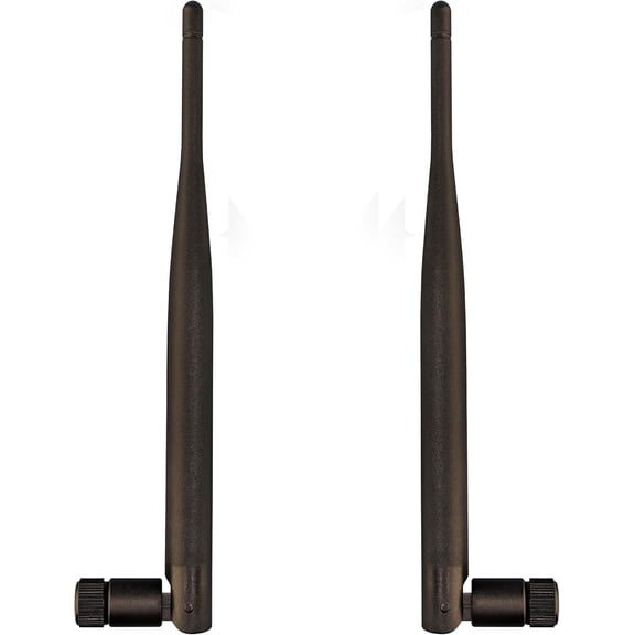 WiFi 6E Tri-Band 2.4GHz 5GHz 6GHz SMA Male Antenna, Compatible with WiFi Router Motherboard Camera PCI-E Network Card USB Adapter Security Camera Video 2-Pack 19.5cm Peak WiFi Antennas