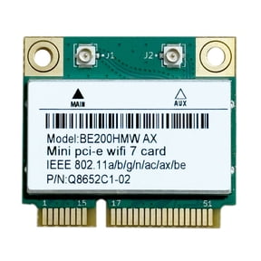 WiFi 7 Mini PCI-E WiFi Card BE200 BE200HMW 8774Mbps 2.4G/5G/6Ghz For Bluetooth 5.4 802.11BE Wireless Network Adapter For Laptop
