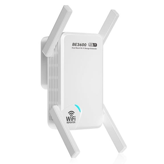 WERCHTAY BE3600 WiFi 7 Signal Extender, 3.6Gbps Dual-Band Internet Booster