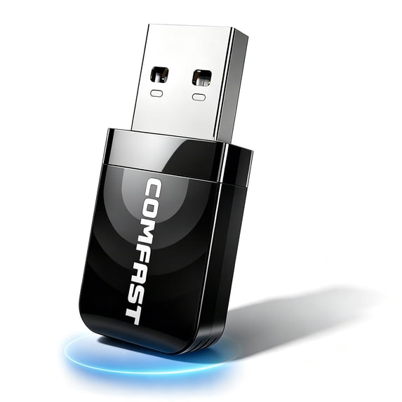 Atzeste AC1300 USB WiFi Adapter, 2.4G/5G Dual Band Wireless Network Adapter for PC Desktop, MU-MIMO WiFi Dongle, USB 3.0, Supports Windows 11, 10, 8.1, 8, 7, XP/Mac OS X 10.9-10.15