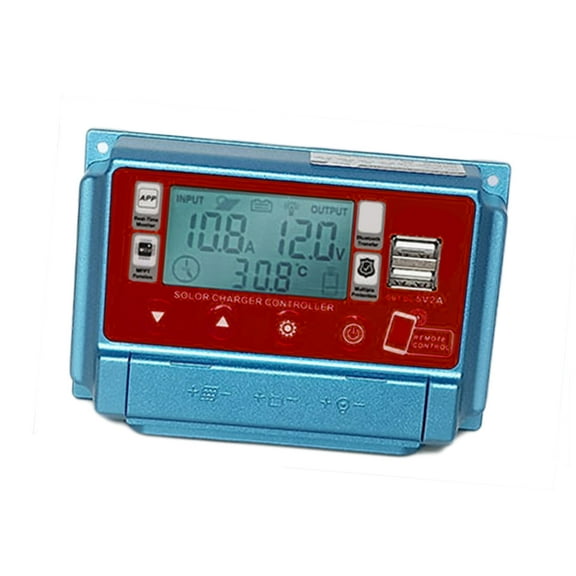 WiFi+BT 60A Solar Charger Controller 12V/24V/36V/48V/60V Charging MPPT Controllers LCD Display Dual USB 5V Output Controller APP Remote Control Solar Charge Controller