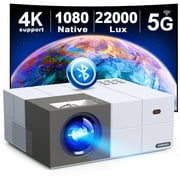 WiFi & Bluetooth 4K Projector, Full HD Native Movie Projector, Zoom Function & Keystone