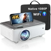 WiFi Bluetooth Projector 4K 1080P Support, 9500LM Full HD Movie Portable Projector, Compatible with iOS/ Android/ Xbox/ PS5/ TV Stick/ HDMI( Carrying Case Included)