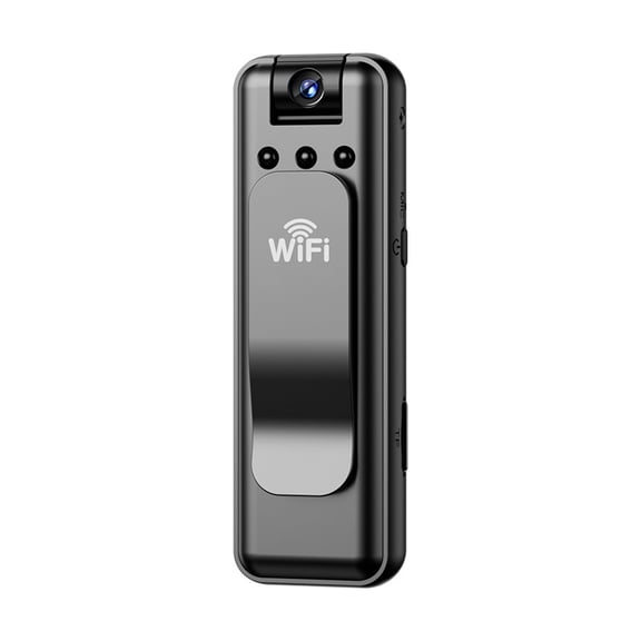 WiFi Body Worn Camera with 180 Rotatable Lens,One-Click Recording, Phone APP Remote