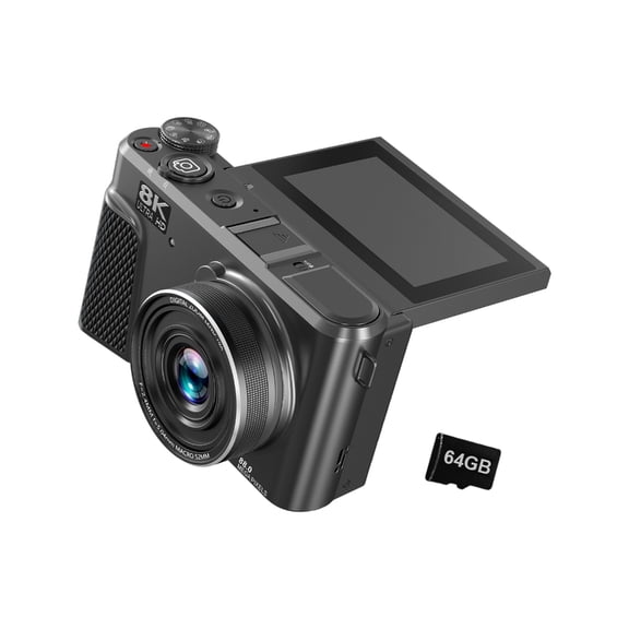 WiFi Camera 180 Degree Screen LED Fill Light 88MP Travel Camera Wide Angled Lens 18X Digital Photography
