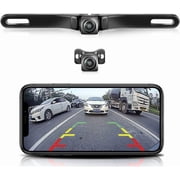 WiFi Car Wireless Backup Camera, 5G 720P HD Car License Plate Rear/Front View Reverse Camera for iPhone iPad Android Smart Phones Tablets Which Support Double Band WiFi