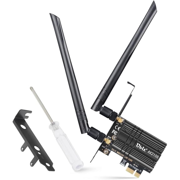 WiFi Card 6E 5400Mbps for Intel (6GHz&5Ghz&2.4GHz) PCIe WiFi Card, BT 5.3, PCIe Network Card with OFDMA,Ultra-Low Latency, Supports Windows 10/11 (64bit)