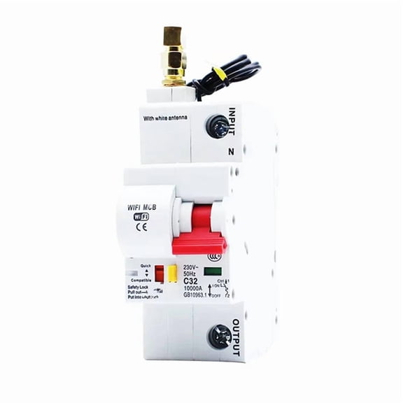 WiFi Circuit Switch Smart Breaker 25A 1P Remote Control Timing Switch Delay Automatic Lock Intelligent Recloser