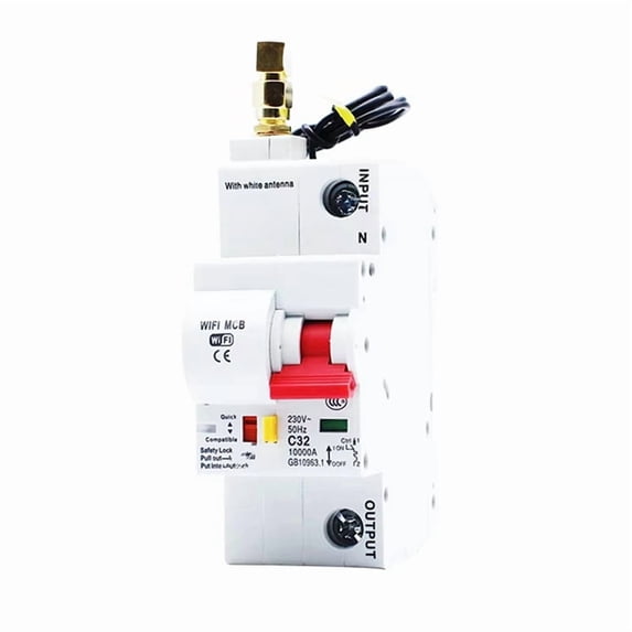 WiFi Circuit Switch Smart Breaker 25A 1P Remote Control Timing Switch Delay Automatic Lock Intelligent Recloser