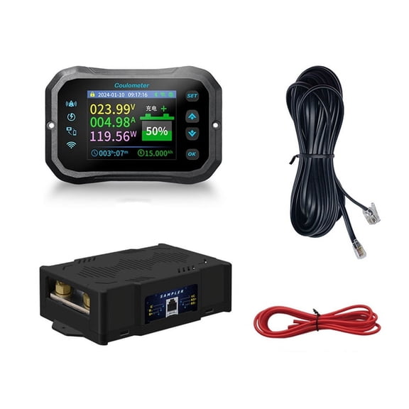WiFi Coulomb Meter RV Battery Monitor Battery Capacity Indicator Tester Power Volt-Ammeter for All Batteries 0-600A