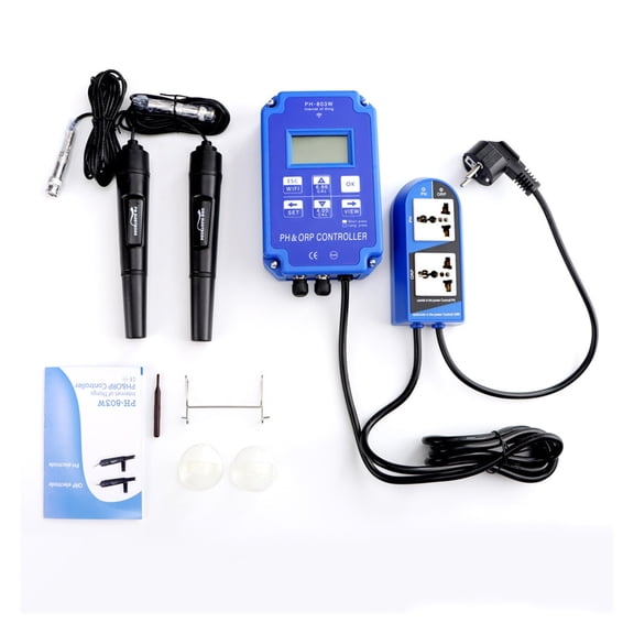 WiFi Digital PH Meter 2 In 1 PH&ORP Controller BNC Replaceable Probe Water Quality Tester For Hydroponics, Aquarium 110/V/220