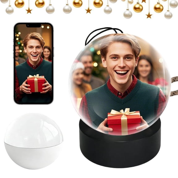 WiFi Digital Photo Frame, 2.7" Round Screen Video Player, Personalized Uploadable Memory Display with APP Control, Unique Keepsake Gift for Couples Anniversary Birthday