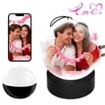 thumbnail image 1 of WiFi Digital Photo Frame, 2.7" Round Screen Video Player, Personalized Uploadable Memory Display with APP Control, Unique Keepsake Gift for Couples Anniversary Birthday, 1 of 11