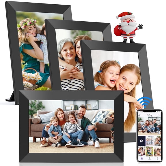 10.1 Inch WiFi Digital Photo Frame, 4 Pack Electric Digital Frames with 32G Storage, Support Auto Rotate, Wall Mountable, Photo Sharing via Free Uhale APP, Best Gift / Present Choice