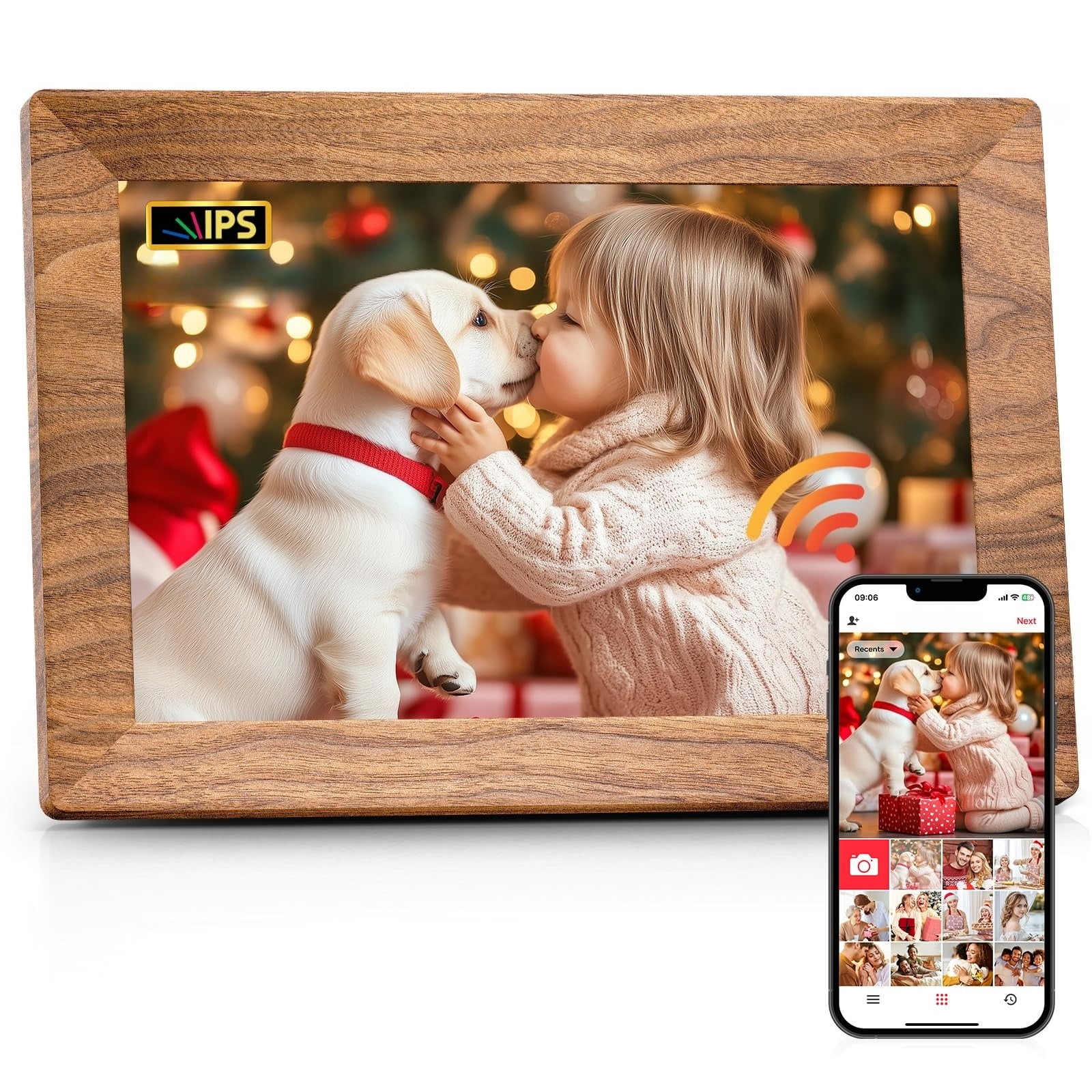 Rotated Phone WiFi Digital Picture Frame, Smart Cloud Electronic Photo Frame with ...