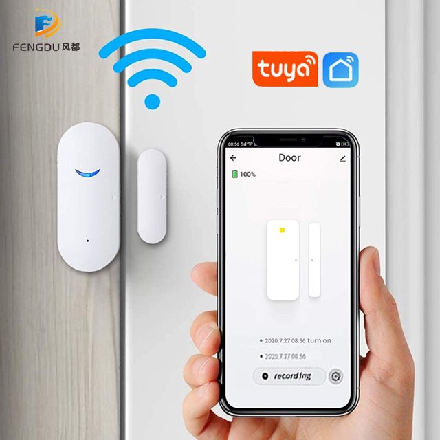 WiFi Door Sensor Detector Smart Wireless Window Sensor Realtime Alarm