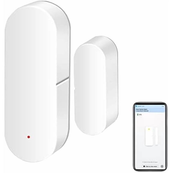 WiFi Door Sensor: Smart Door Open/Closed Detectors, Wireless Window Sensor with App Notification Alert, Contact Sensor for Home Security, Compatible with Alexa Google Assistant (1pack)