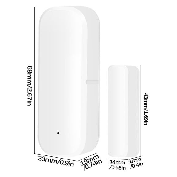 WiFi Door Window Sensor Alarm, Smart Home Security System, Wireless Intrusion Detector with Instant Alerts, Installation for House Doors