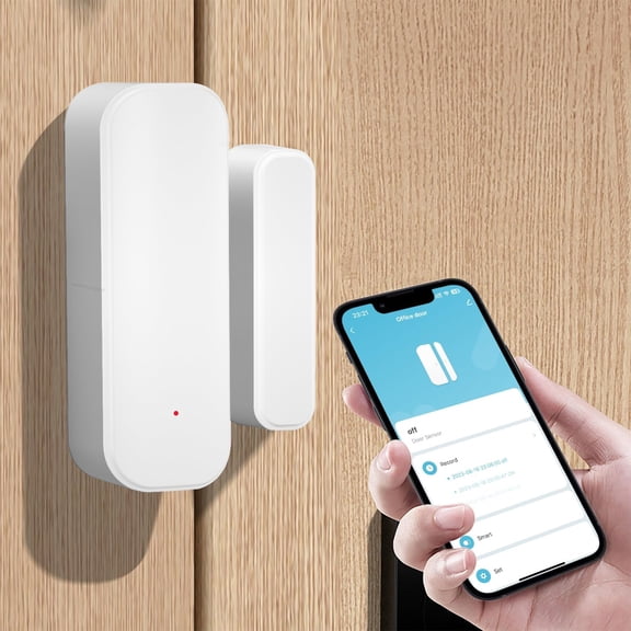 WiFi Door and Window Sensor, Wireless DIY smart Home Security System, Featuring APP Alarm Notifications, in Collaboration with Alexa/Smart Life/Tuya, Suitable for Houses and Apartments