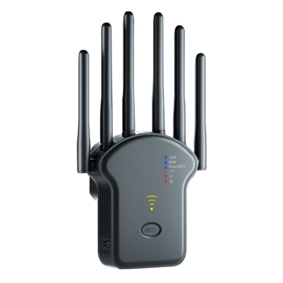 WiFi Extender - 3001200 Mbit/s WLAN Signal Amplifier - Expandable WiFi Booster for Home - Wireless Network Range Extender - 1 Piece