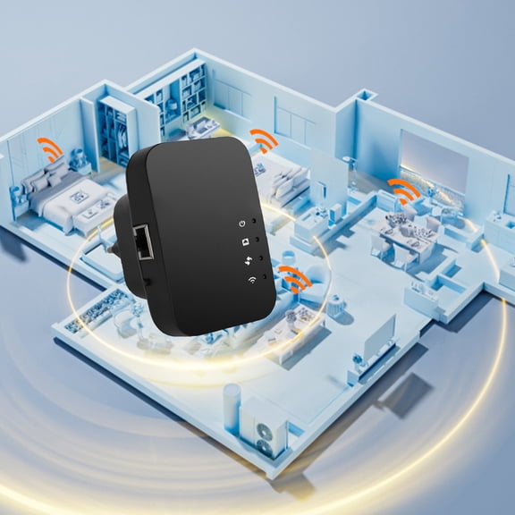 WiFi Extender 300Mbps, Wireless Internet Booster with Ethernet Port, Signal Repeater for Home Router