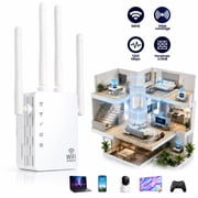 Rongsi WiFi Extender, WiFi Booster 1200Mbps Dual Band WiFi Extenders Signal Booster, WiFi Repeater with Ethernet Port Covers up to 12880sq. ft and 105 Devices,Internet Booster for Smart Home Devices
