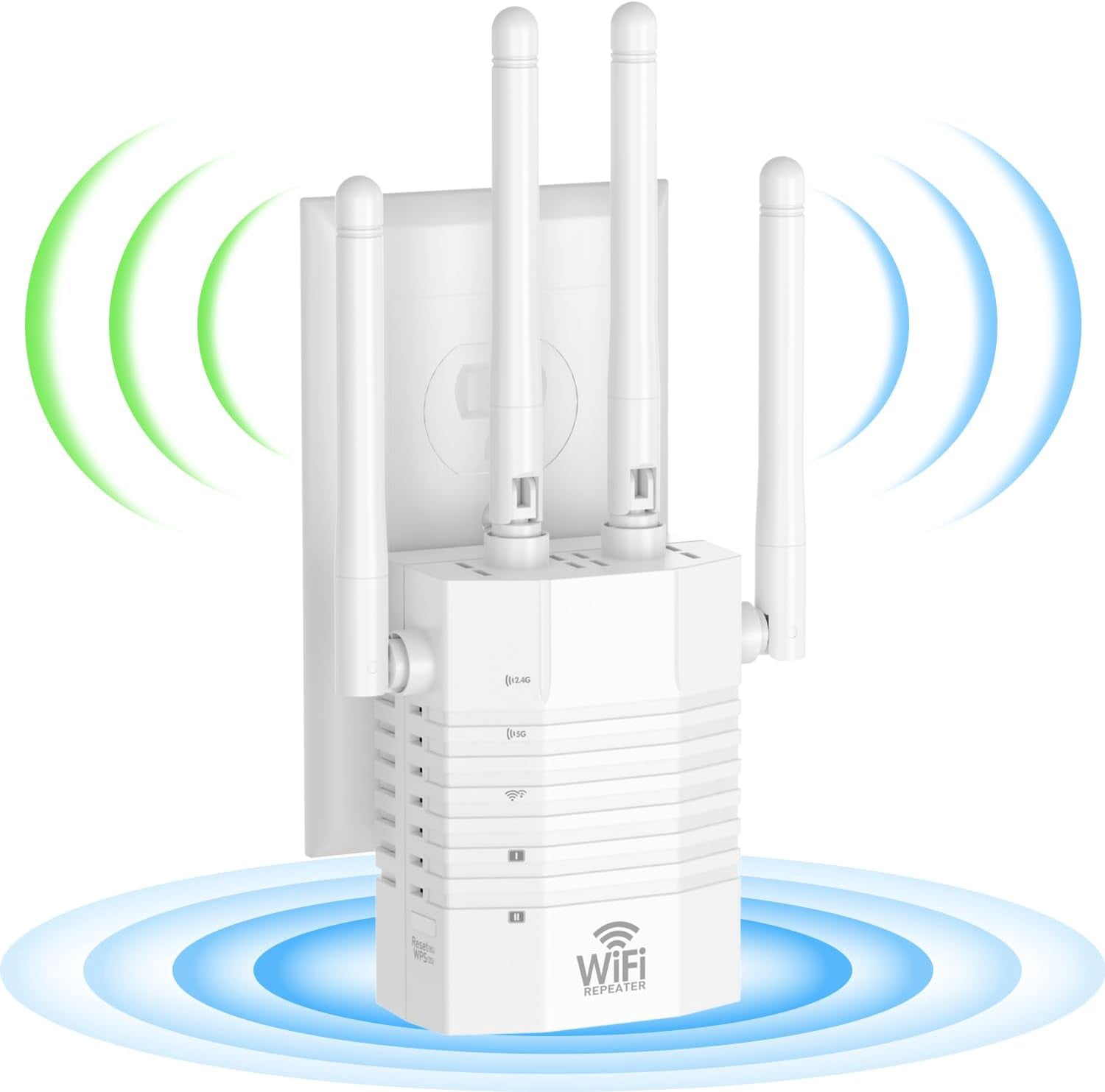 WiFi Extender, Covers Up to 12880 Sq.ft and 105 Devices, 1200Mbps WiFi Range Extender, WiFi Extenders Signal Booster for Home & Outdoor, Long Range Internet Booster, Dual Band 5GHz/2.4GHz