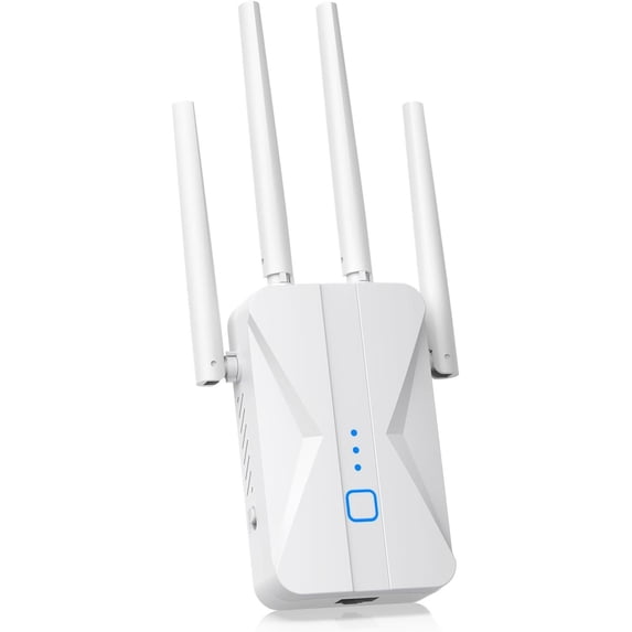 WiFi Extender Signal Booster, 2026 WiFi Extender AC1200Mbps Band (5.8GHz/2.4GHz), WiFi Booster with Ethernet Port for Covers up to 10000 Sq.ft, Compatible with Devices