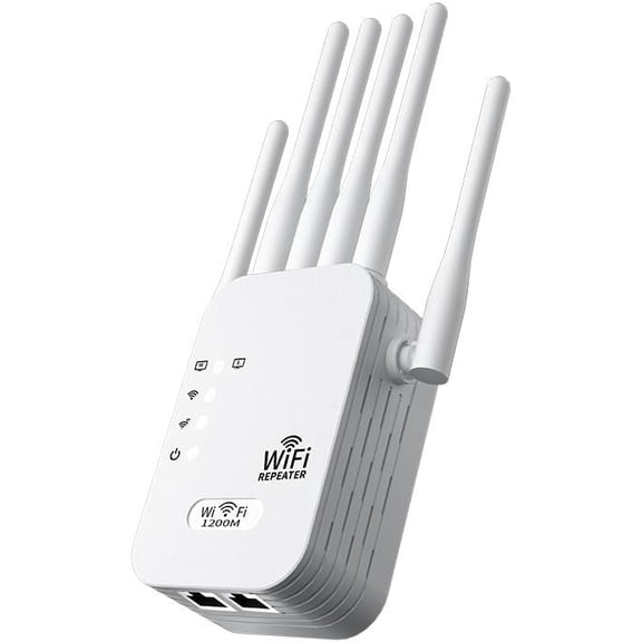 WiFi Extender Signal Booster for ,  6X   WiFi Repeater with Ethernet Port, AC1900Mbps  Band, Covers up to 12880 sq.ft & 105 Devices, WiFi Booster Compatible with  Routers