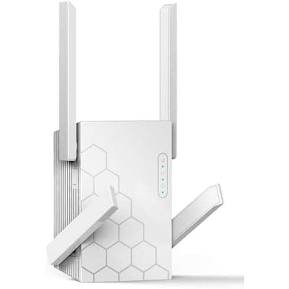 WiFi Extender Signal Booster Dual Band 5.8GHz&2.4GHz, WiFi Booster for Home Covers Up to 10200 Sq.ft and 45 Devices, Wireless Signal Amplifier 1200Mbps WiFi Repeater w/Ethernet Port, 1-Tap Setup