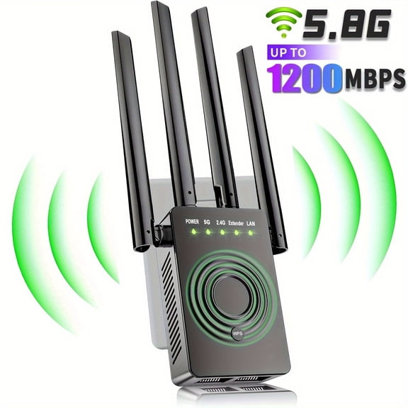 WiFi Extender Signal Booster for Home, Internet Extender WiFi Booster, Long Range Up to 12880 Sq Ft And 105 Devices, Internet Extender WiFi Booster, WiFi Repeater with Ethernet Port, Signal Booster