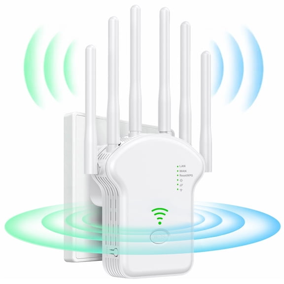 2026 WiFi Extender Signal Booster, Longest Range Up to 8500 sq.ft, 1200Mbps Internet Repeater for Home and Outdoor, Wireless Amplifier Quick Setup