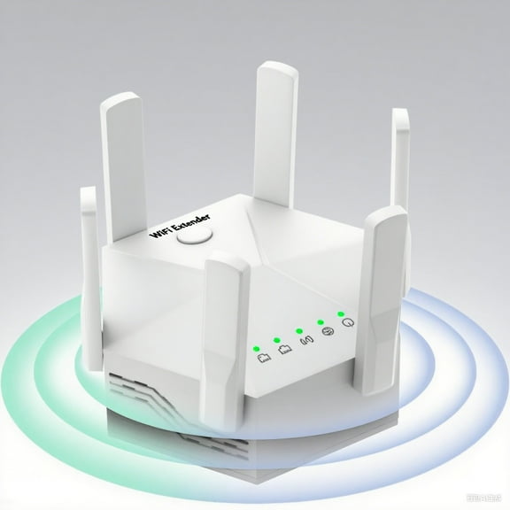 WiFi Extender Signal Booster,WiFi Booster with 1200Mbps Dual Band，WiFi Extenders Signal Booster for Home,WiFi Repeater with Ethernet Port Covers up to 10000sq. ft and 55+ Devices（Black）