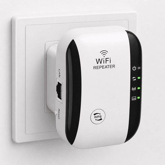 WiFi Extender Signal Booster, WiFi Range Extender, Wireless Internet Repeater Up to 5000sq.ft and 50 Devices for Home Long Range Amplifier with Ethernet Port, 1-Key Setup, Access Point