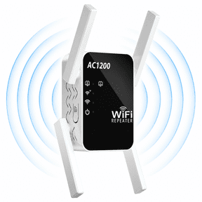 WiFi Extender Signal Booster for Home AC1200, Wireless Range Internet Booster with Ethernet Port & Wps One-Touch Setup, Long Range Extender Repeater